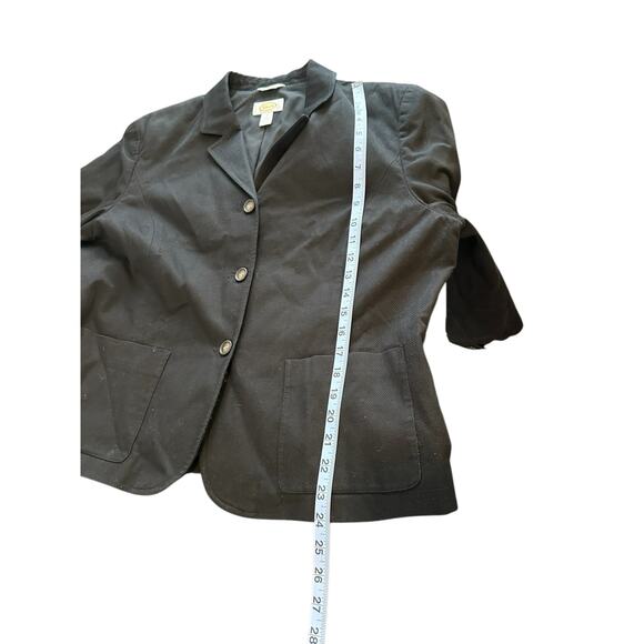 Talbots Black Basic Textured Work Office Career Single Breasted Blazer Size 16 - Picture 13 of 13